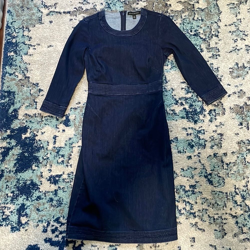 Banana Republic Navy Midi Dress